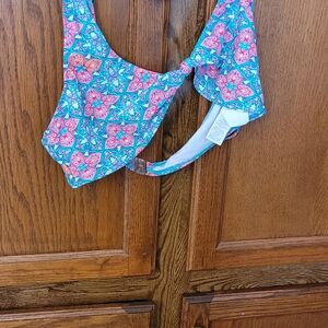 Boohoo Blue and Pink Floral Swimsuit Tote 2